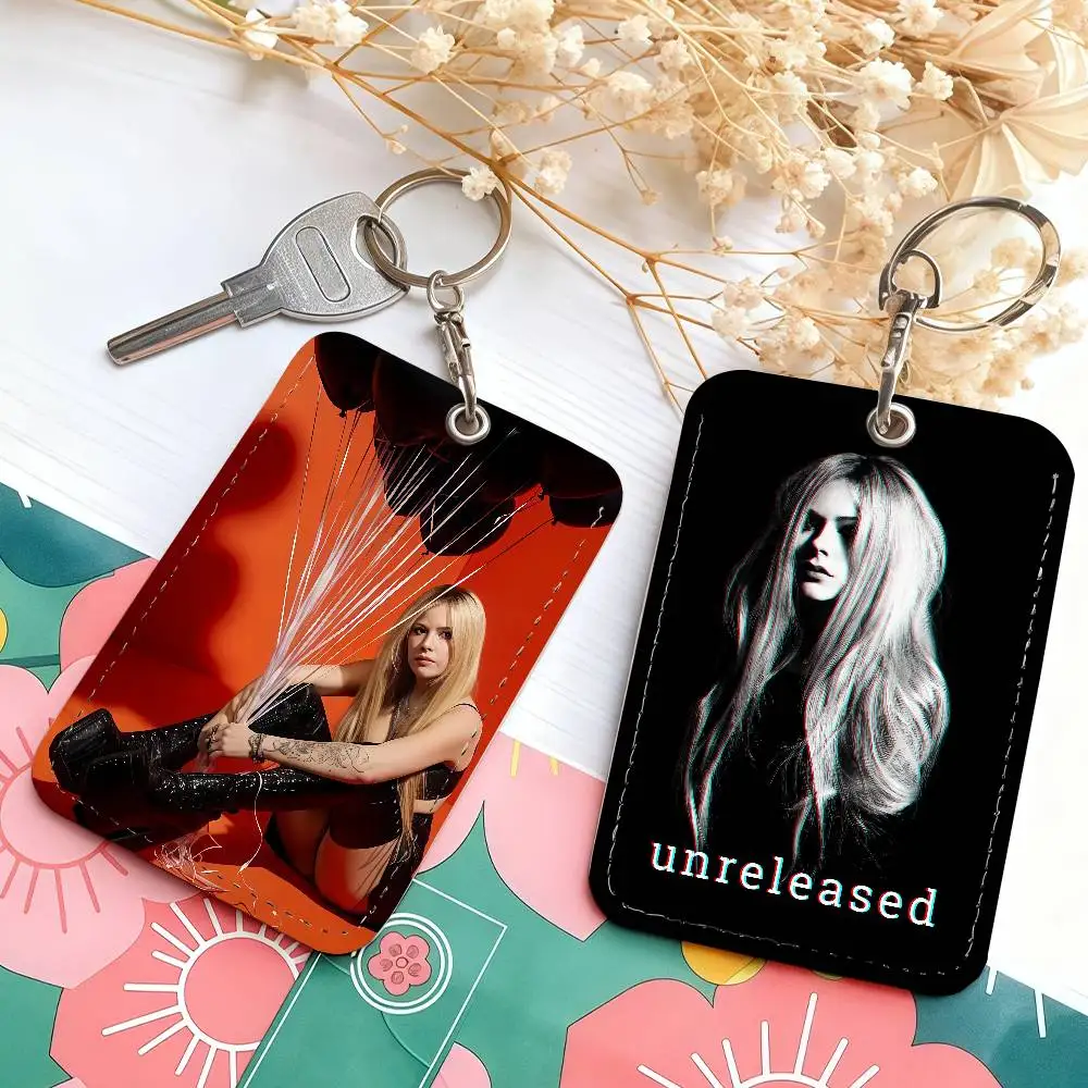Singer A-Avril Lavigne Card Holder Suitable For Student Bus Subway Bank Gym  and Keychain Loss Prevention