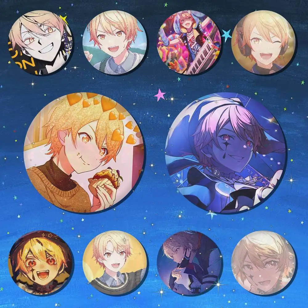 A-T-Tenma T-Tsukasa Project Snap-in Pins Cartoon Character Round Creative Brooches For Backpack Accessories Jewelry Gifts