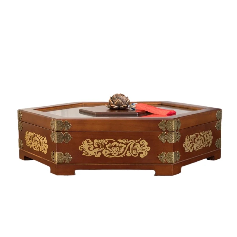 

Solid wood grid with cover double-layer creative living room household wooden fruit plate