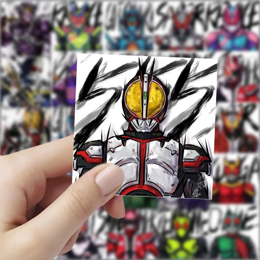 

59 Kamen Rider Hand-Painted Cool Sticker Decals for Journal, Laptop, Water Bottle, and Personal Waterproof Stickers