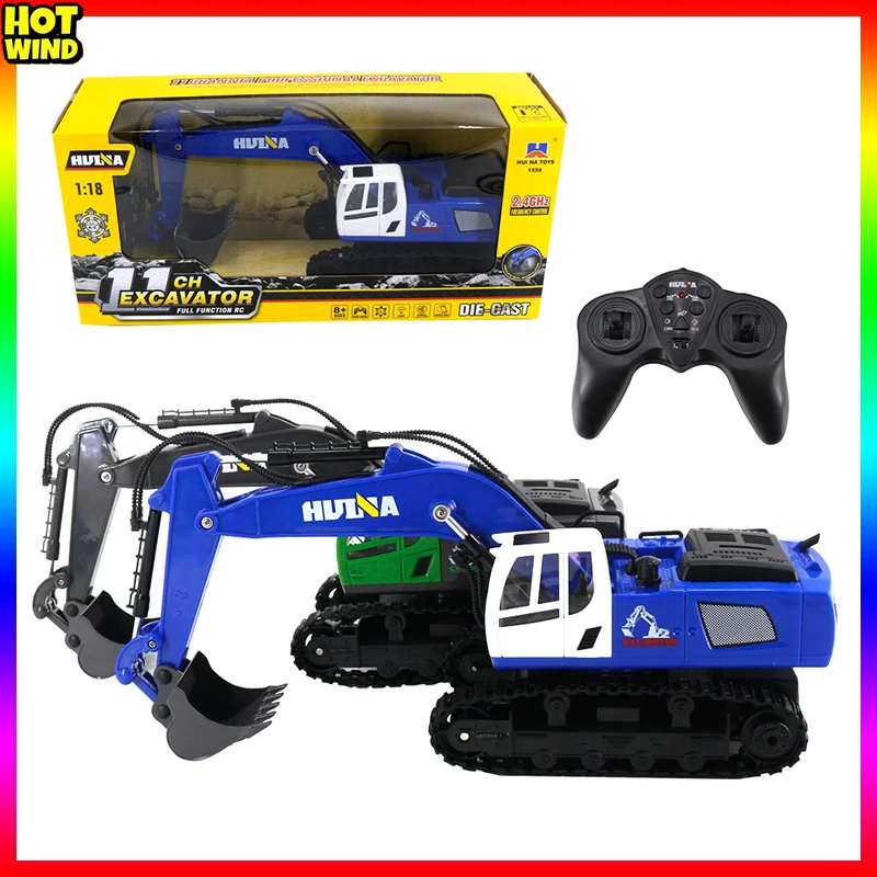 

1: 18 Remote-controlled Excavator Alloy Version Excavator Simulation Engineering Vehicle Children's Toy Car Model Gift Rc Cars