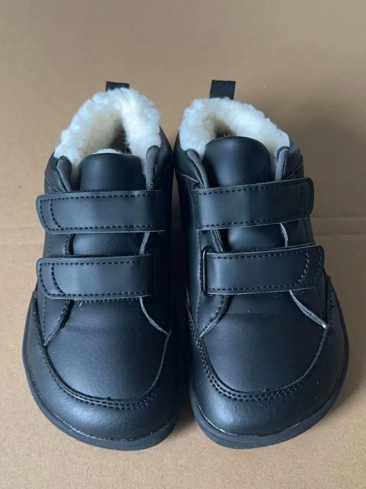 ZZFABER Kids Barefoot Snow Shoes Flexible Winter Warm Sneakers for Boys Girls Outdoor Children Winter Boots Snow Casual Shoes