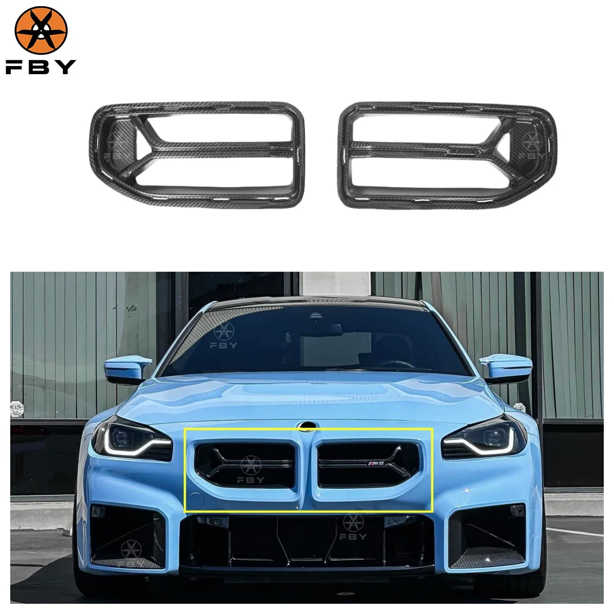 

Popular Hot sell High Quality CSL Style Dry Carbon Fiber Front Bumper Grill for BMW M2 G87 2022-2024