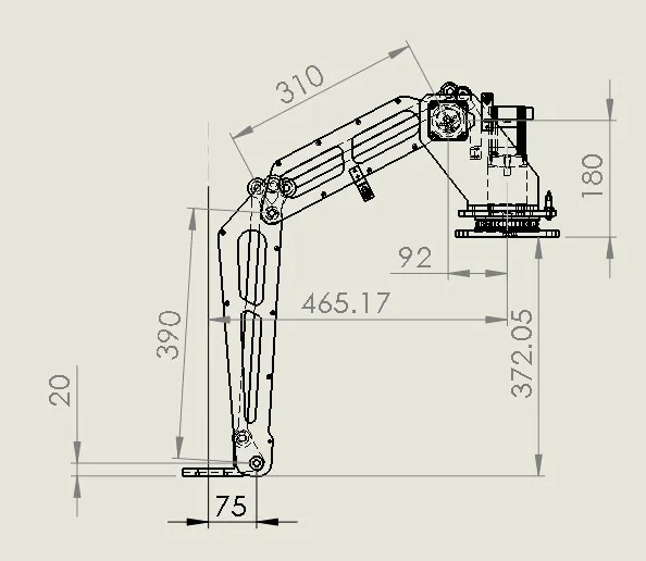 

Lengthened Mechanical Arm with Length 830 Can Be Equipped with 3kg Load Effective Motion Distance Lengthened with 57 Reducer