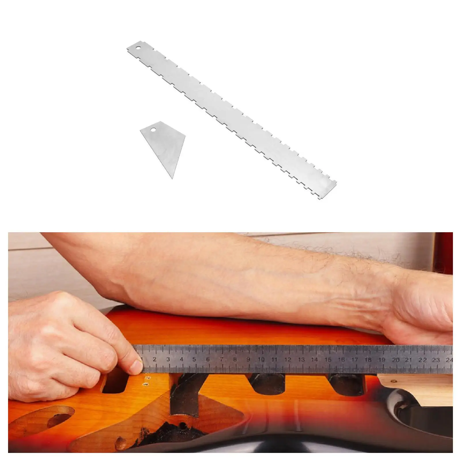 Multi Size Fret Rocker String Height Gauge Guitar Measure Ruler for Accessories for Electric Guitar