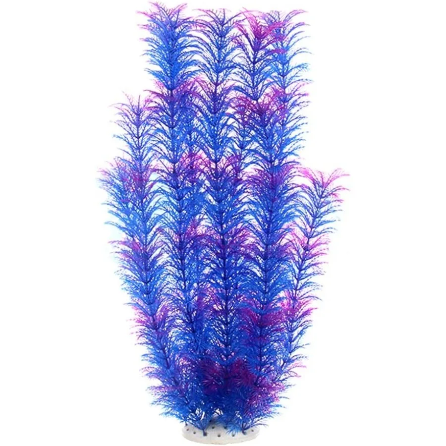 

Большие пресноводные пластиковые аквариумные растения, искусственные растения для аквариума, украшения, безопасные для всех рыб, высота 20 дюймов, фиолетовые