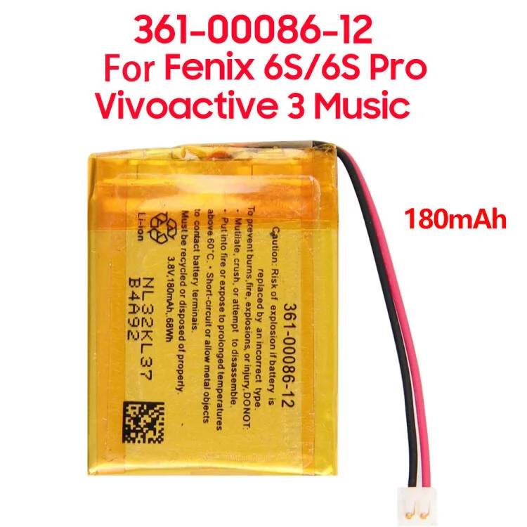 Battery 361-00126-00 For Garmin Vivoactive 3 Music Fenix 6X 6XPro 6S 6SPro 361-00086-12
