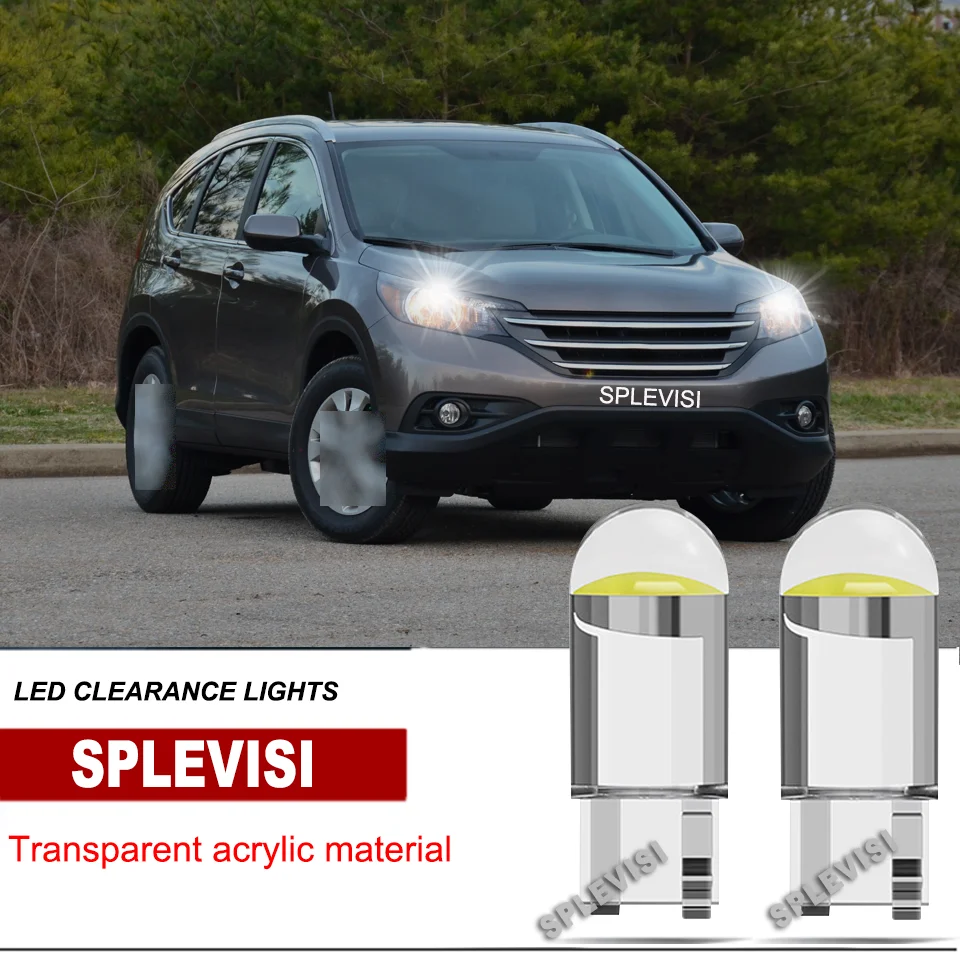 

2xT10 W5W COB LED Clearance Light Bulb Transparent acrylic IP67 For Honda Civic Accord CR-V FR-V HR-V Fit Insight Legend S2000