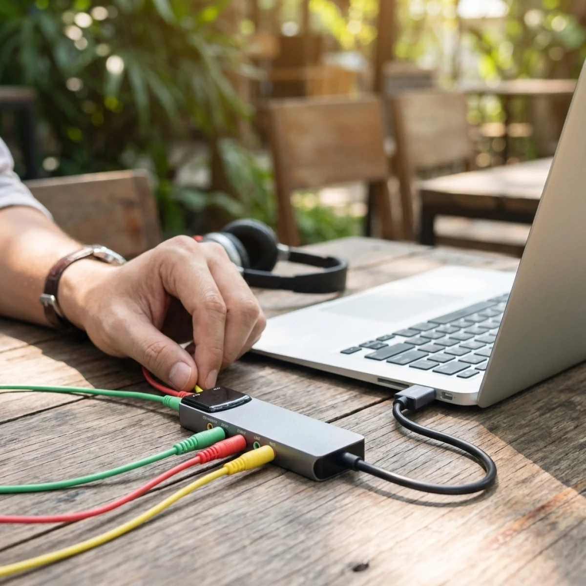 

Многофункциональный внешний USB-аудиоадаптер 5-в-1 с оптическим входом для ноутбуков, алюминиевый корпус