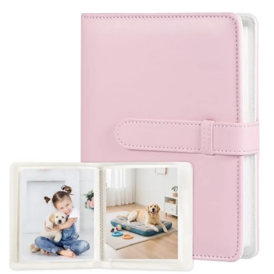 

Photo Album 4x6 with 68 Pockets Premium Vegan Leather Cover Small Photo Album Book Mini Picture Album for Family Birthday Anniv
