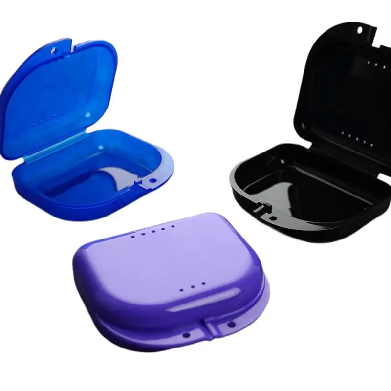 1pcs Tooth Retainer Small Hole Tooth Box Braces Container Mouthguard Guard Denture Storage Case Clean Organizer Case