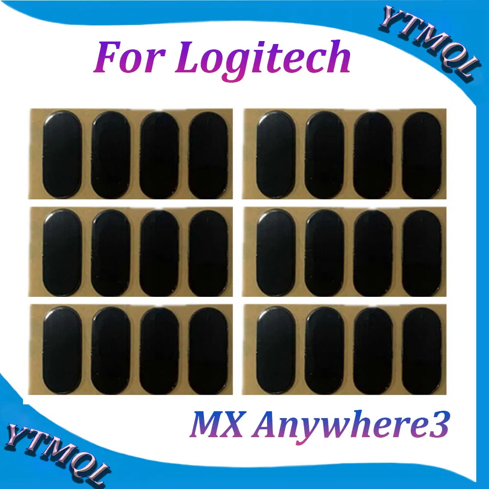 10-100Set Mouse Feet Skates Pads For Logitech MX Anywhere3 wireless Mouse White Black Anti skid sticker replacement Connector