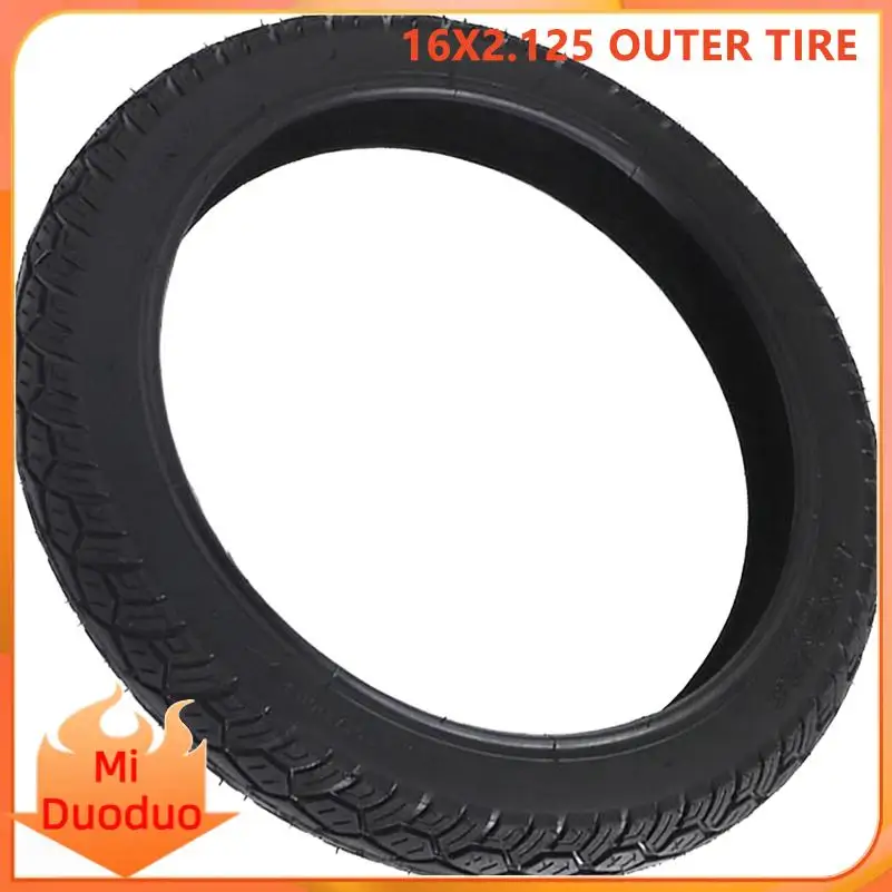 

All-Purpose 16x2.125 Bike Tire - Perfect Replacement Outer Tire for Electric and Regular Bicycles