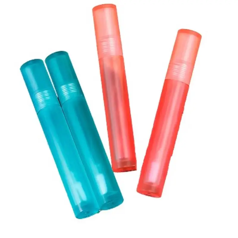 30 pezzi 50 pezzi contenitori vuoti per smalto per labbra bottiglia riutilizzabile rotonda gelo rosso verde imballaggio cosmetico tubi in plastica per lucidalabbra da 5 ml