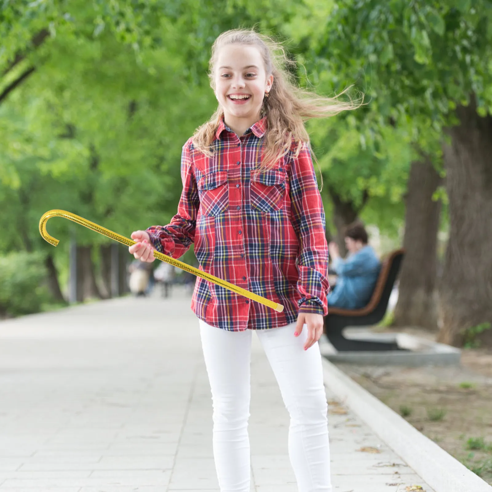 

Children Jazz Dance Cane Prop Wear Resistant Walking Stick Cosplay Accessory Halloween Party Decoration Costume