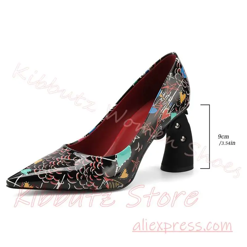 Stiletto Pumps Women Pointed Toe Gun Shaped Heel Slip On Stage Party Punk Avant Garde Fashion Statement Ladies Footwear Novelty