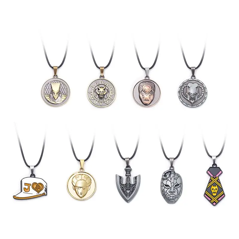 

New JoJo's Bizarre Adventure Anime Peripheral Jewelry Necklace Pendant Clavicle Chain Cartoon Accessories Fashion High-valueGift