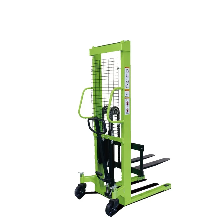 Buy Discount Portable Certified Manual Forklift Stacker with Adjustable Forks Hydraulic Forklift Stacker