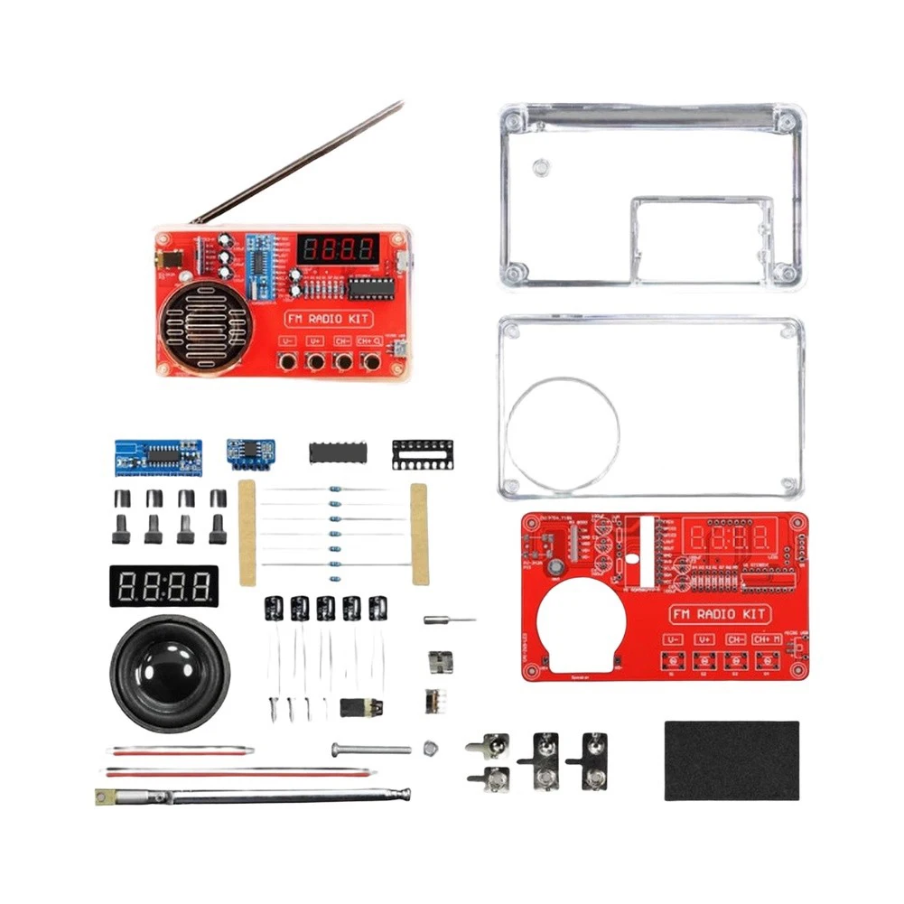 Digital Display For FM Radio Receiver DIY Soldering Kit 50-108MHz Adjustable For Frequency With 3W Speaker For Electronic Learni