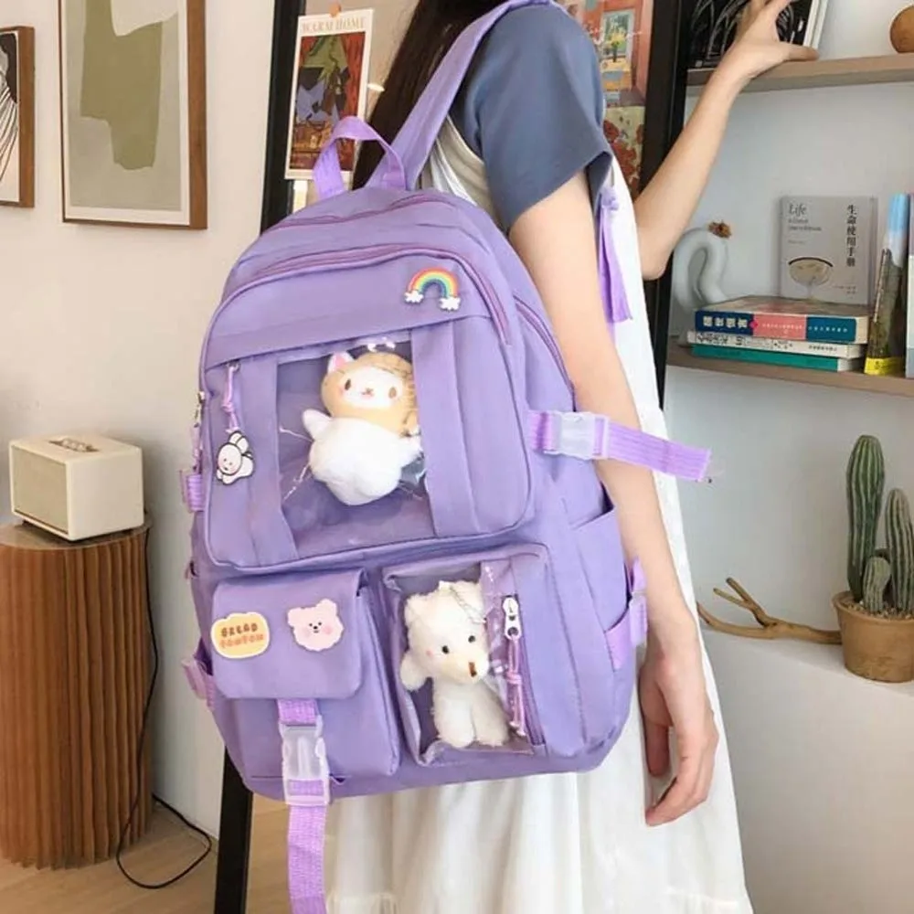 

Однотонный нейлоновый рюкзак Ita, пыленепроницаемый, прочный, школьный рюкзак для студентов, с фиксированной стропой, в японском стиле, большой вместимости, для женщин