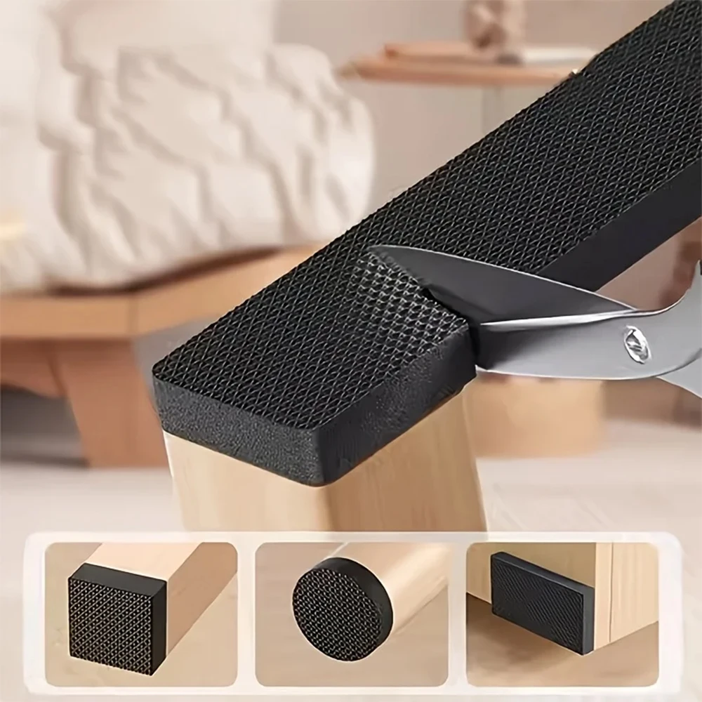 

Self Adhesive Rubber Furniture Leg Protectors Non Slip Furniture Pads Heavy Duty Protectors for Chairs Tables Sofas Floors