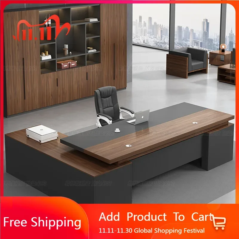 

Aesthetic Nordic Office Desk Conference Cute Study Standing Wooden Office Desk Display Design Mesa Ordenador Lounge Furniture