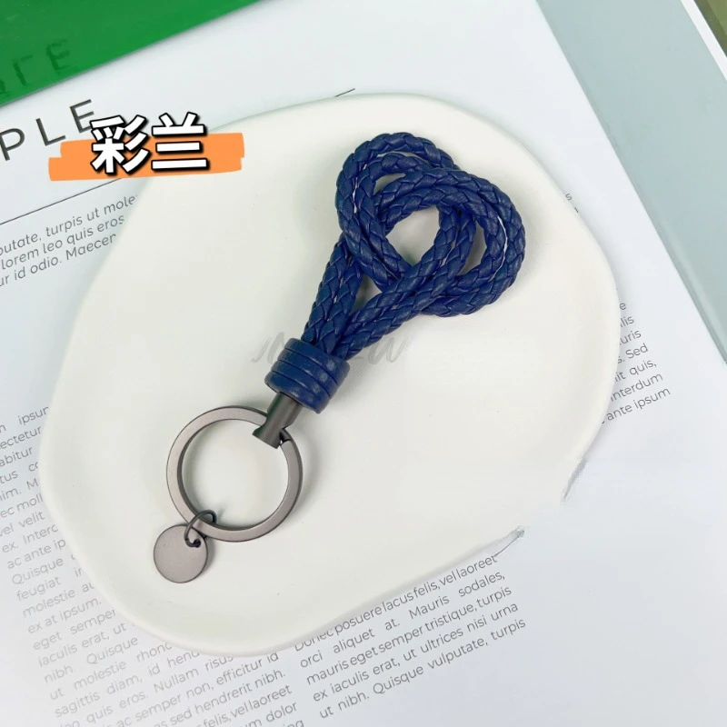 

Shining U Lambskin Genuine Leather Braided Rope Car Keychain Fashion Accessory for Women Men Pendant Bag Charm Gift