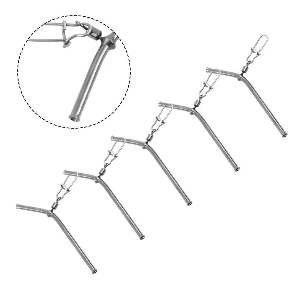 5Pcs 5/7/9cm Fishing Balance Connectors Small Style Anti-Tangle Brass Tube Balances Feeder Boom Copper Fishing Tackle