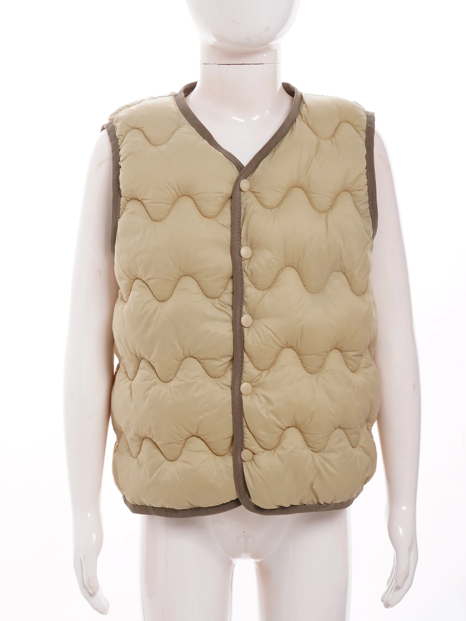 Winter Kids Clothes Unisex Kids Girls Boys Warm Quilted Vest Lightweight Sleeveless Padded Jacket Casual Solid Waistcoat Spring