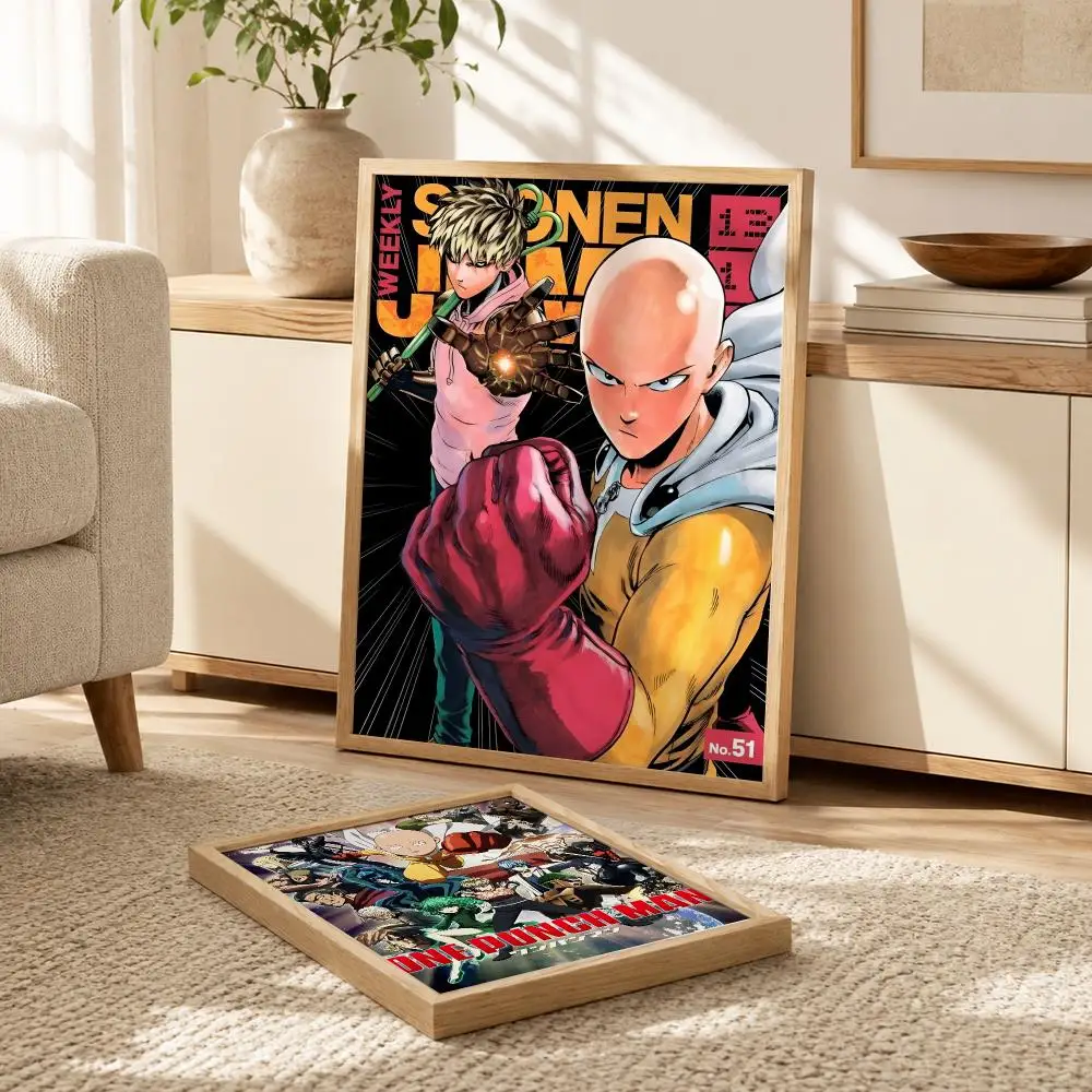 Anime One-Punch Man Poster Modern PP Paper Wall Decorative for Cafe Office Bar Home Wall Decor Gift