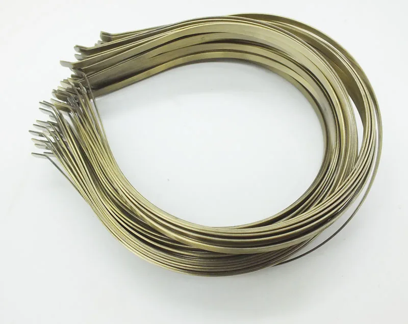 12PCS  4mm Width Head Bands Hair Jewelry Antique Bronze Stainless Steel Hair Bands Hairwear Base Setting Jewelry