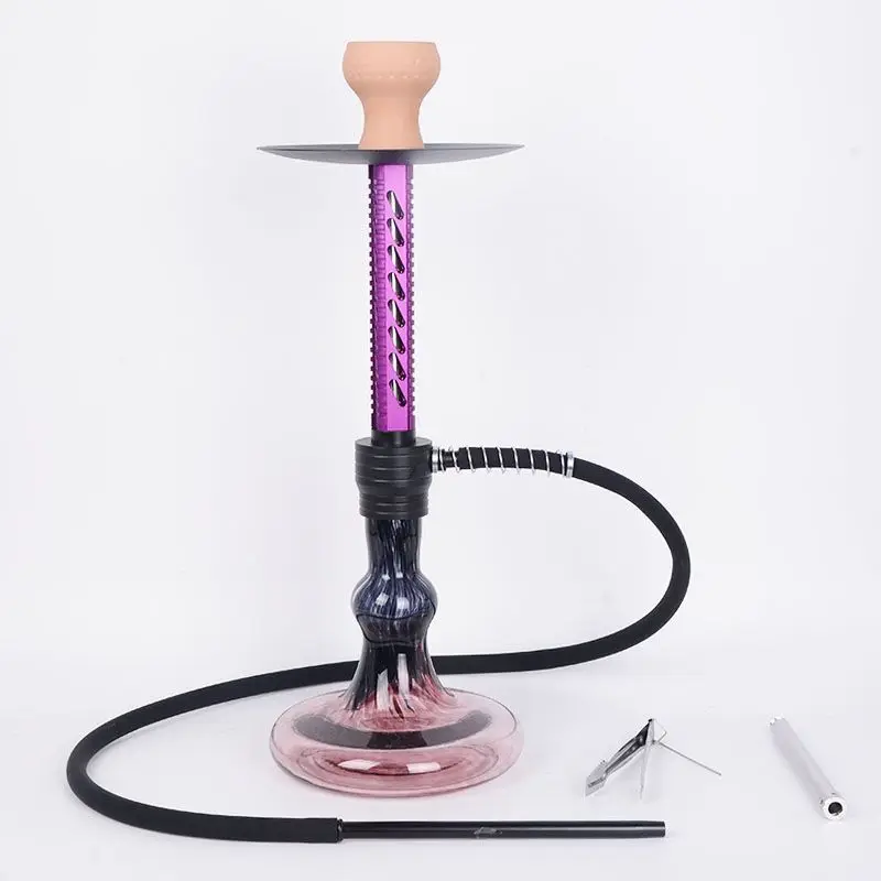 Hollow Single Pipe Hookah Full Set, Glass Bottle, Arab Shisha Pipes, Smoking Grass, Complete Hookah, Medium Size, New