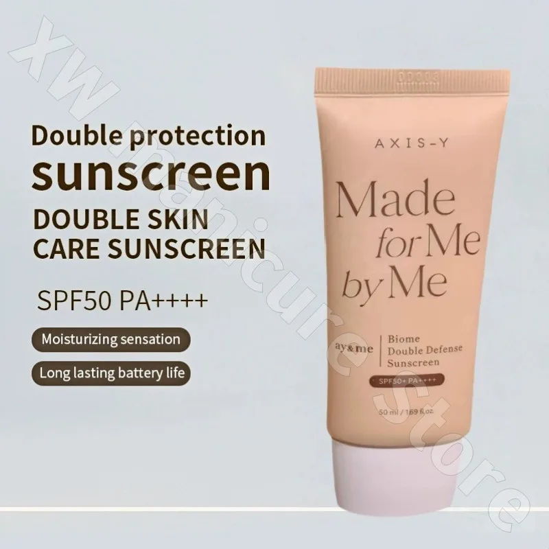 AXIS-Y Anshuyan Double Protective Sunscreen 50g Skin Care Moisturizing Improve Skin Tone Waterproof and Sweat-proof SPF50+