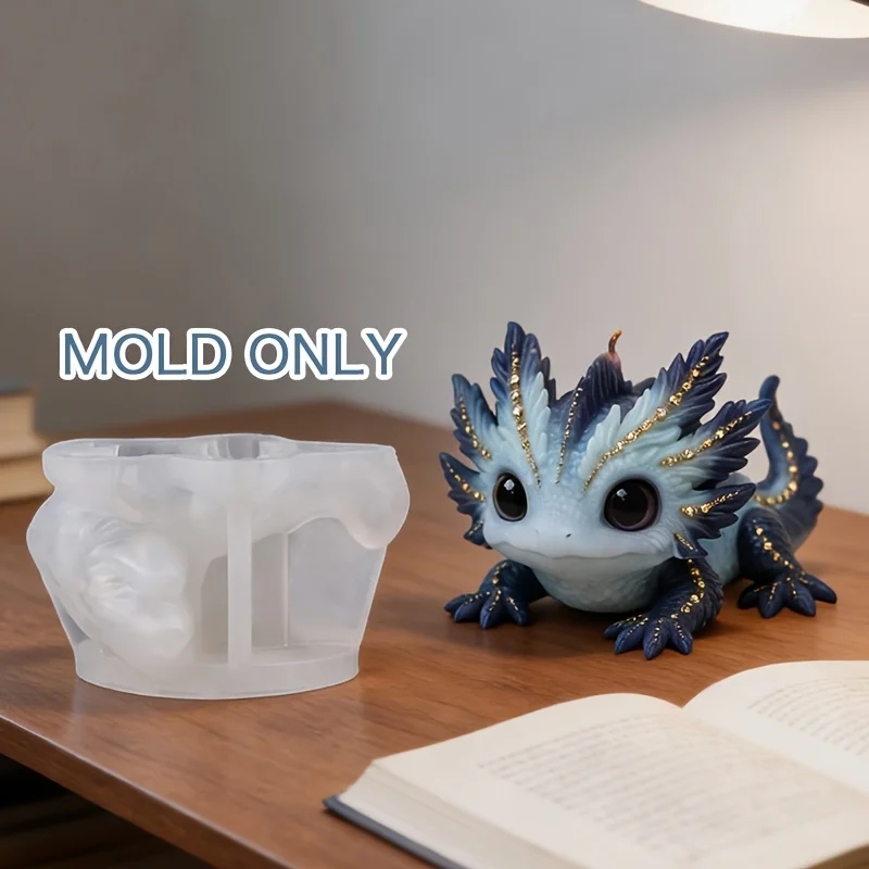 Harzgussformen - Niedliche Axolotl-förmige Silikonform für DIY Handgemachte Dreidimensionale Ornamente. Verfügt über exquisite Details