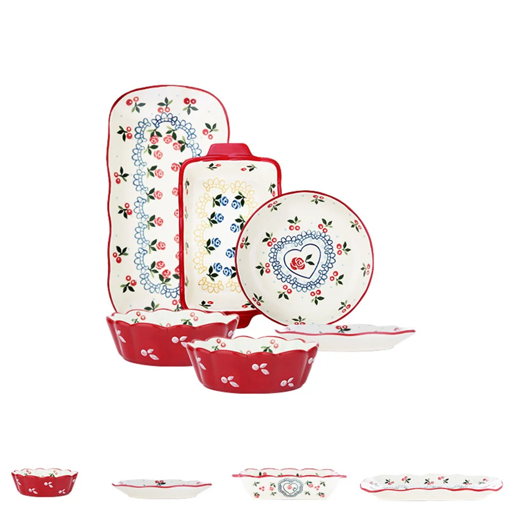 

Маленькая миска для вишни, керамический контейнер для салата и десерта, изысканный дизайн деталей для повседневных встреч, вечеринок