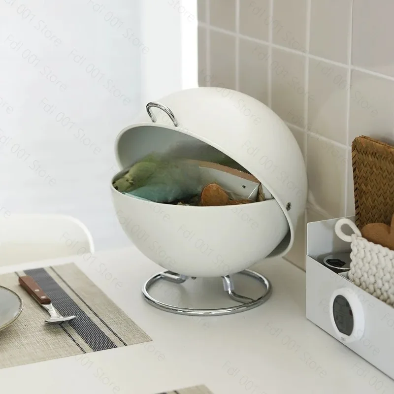 Round spherical snack candy box flip coffee capsule storage box storage tank living room desktop glove box decoration