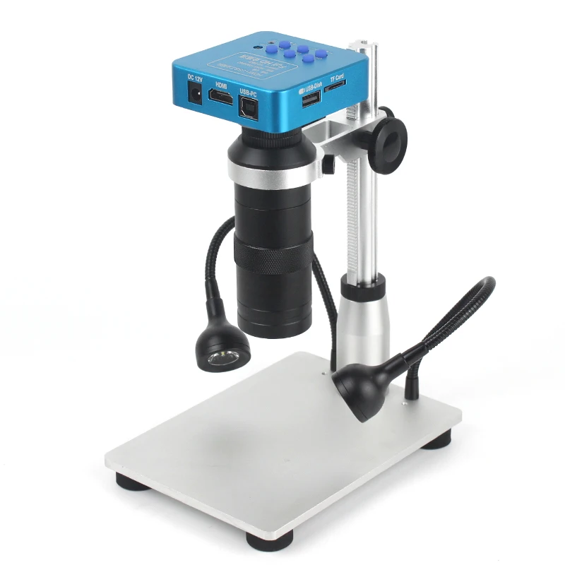 HDMI USB digital microscope for electronic soldering 130X 1080P microscope camera USB LED Ring Light professional Phone repair