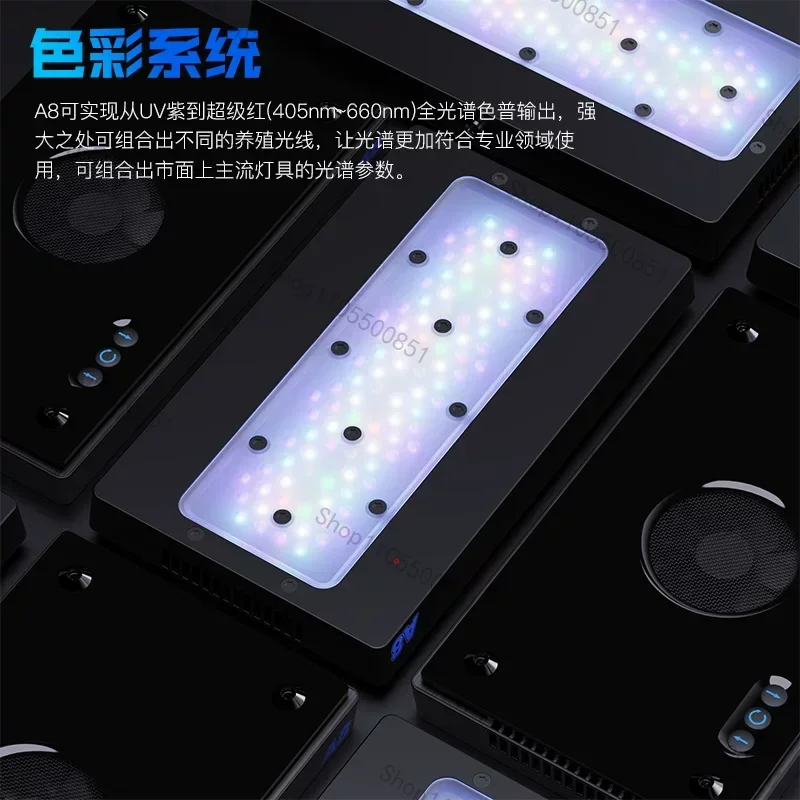 XR30 G6 Pro Full Spectrum LED Aquarium Light, WiFi 8-Channel Control for Saltwater Coral Reef Tank, Marine Fish Grow Lamp