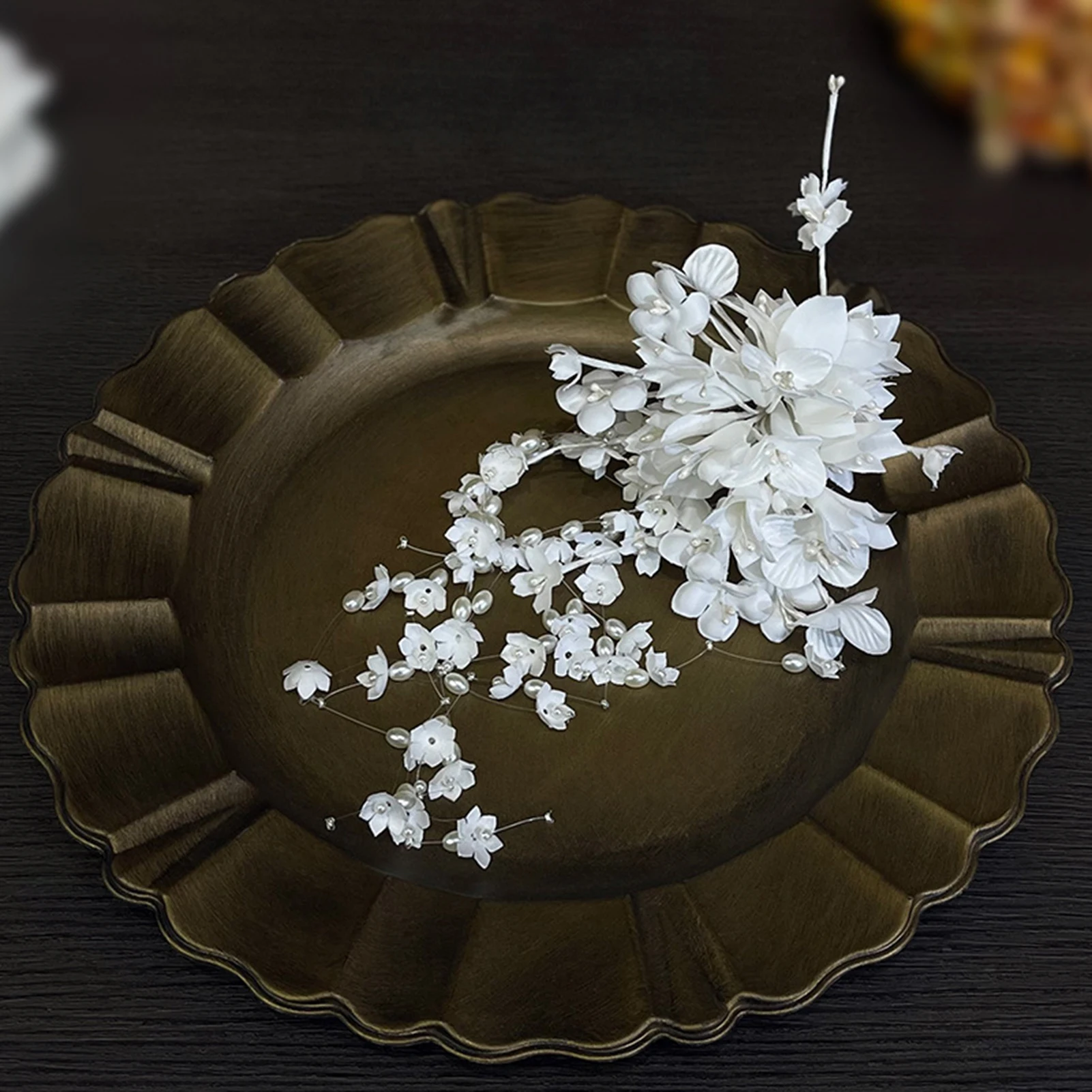 

Sweet Floral Hair Clips Bridal Tassel Tiaras Fashion Queen Headwear Marriage Prom Hairpin Fairy Wedding Hair Accessories Jewelry