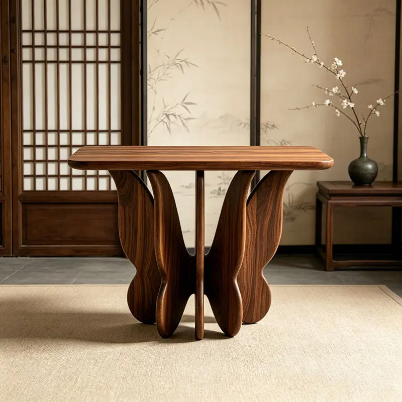New Chinese-style North American black walnut entrance table Song-style aesthetic entry table,   decoration table