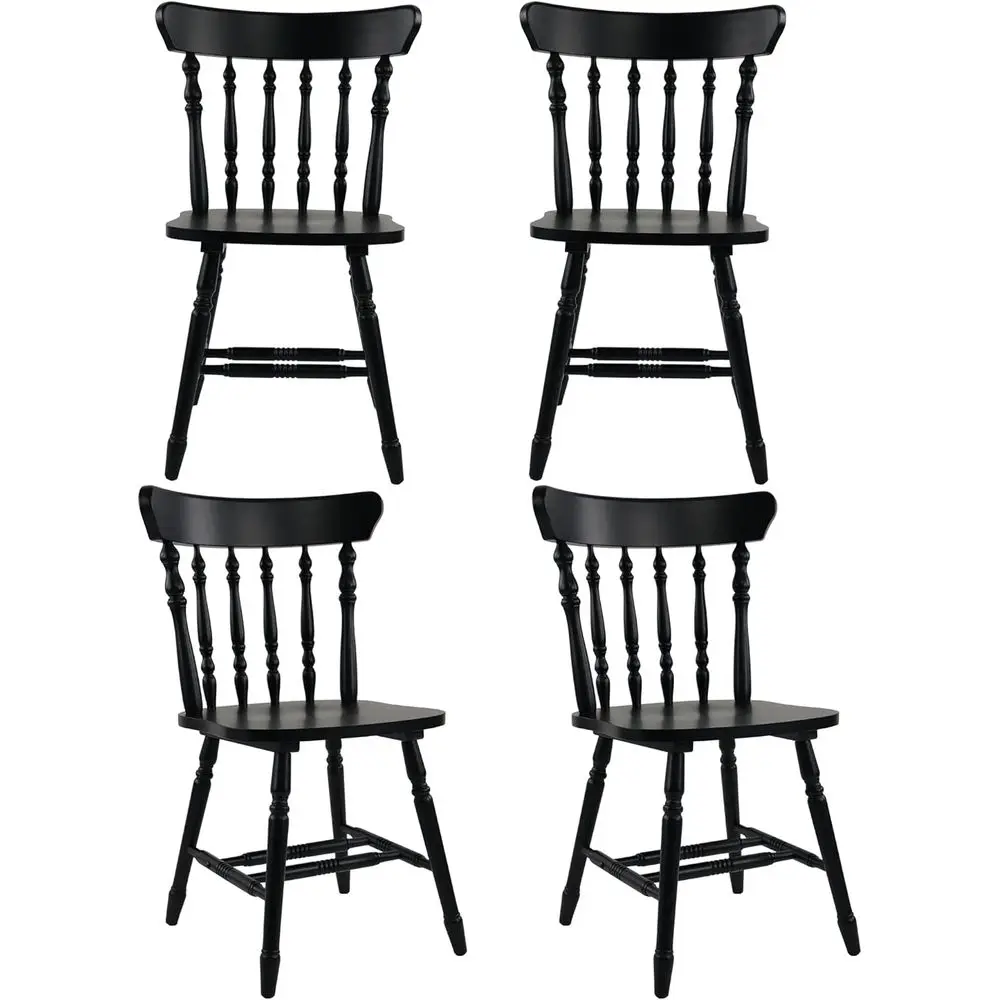 

Rustic Windsor Dining Chairs Set o 4, armhouse Solid Wood Dining Room Chairs with Spindle Back, rench Country Colonial Chairs or