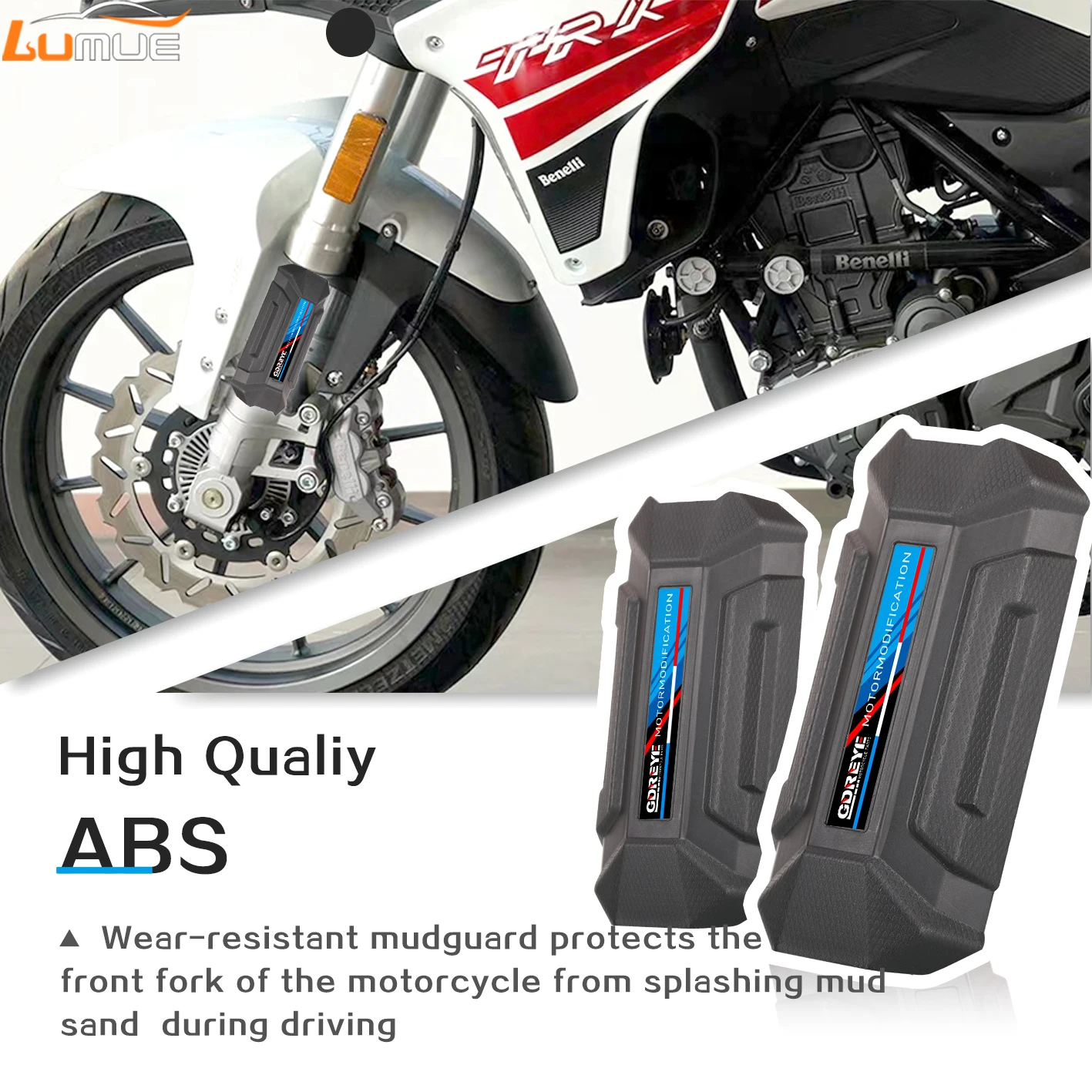 

For Benelli TRK251 TRK 251 motorcycle accessories trk251 Front Fork Guard Shock Absorbing Protective Shell Cover Benelli TRK251