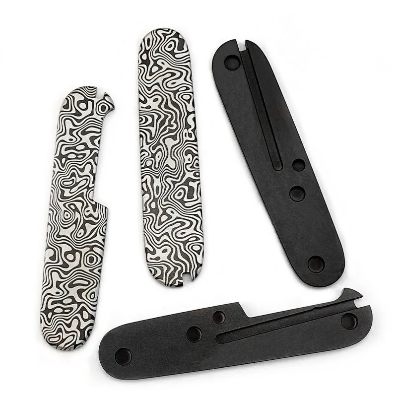 Repuesto empuñadura navaja Victorinox 91 mm TC4 damasco CNC - imagen 4