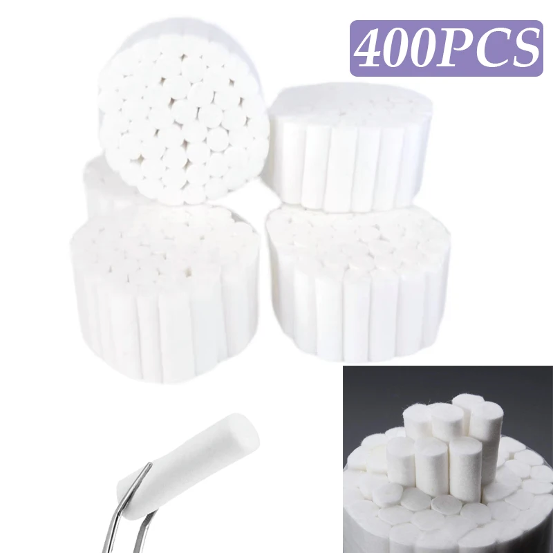 

400Pcs Dental Cotton Roll Dentistry Product Surgical Cotton Rolls High Absorbent Dentist Material Teeth Whitening