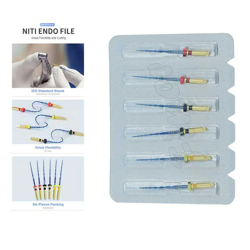 

Dental Reciprocating Blue Heat Files R25 R40 R50 Only One Files Endodontic Reciprocation Endo Niti Files Root Canal Treatment