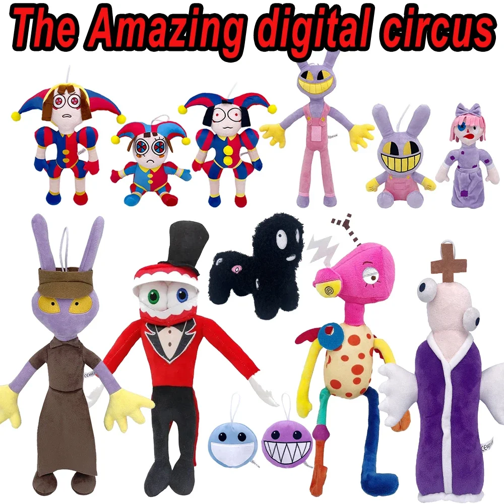 21style The Amazing Digital Circus Plush Pomni and Jax Plushie Doll Toys Cute Stuffed Animal Birthday for Kids Children Christma