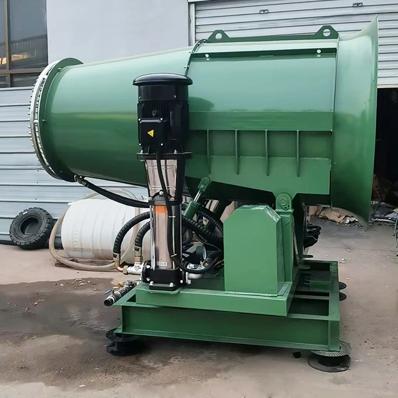 50m 80m 100m Mobile Fog Cannon Machine Dust Suppression Water Mist Sprayer Unit For Coal Storage Yard Use