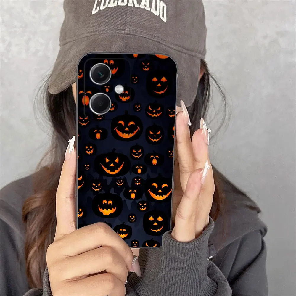 

Halloween Pumpkin Castle Cover Phone Case For Redmi Note 14 13 12 12S 11 11T 11S 10 9T 9S 9 8T Pro 5G 4G TPU Case Funda Shell