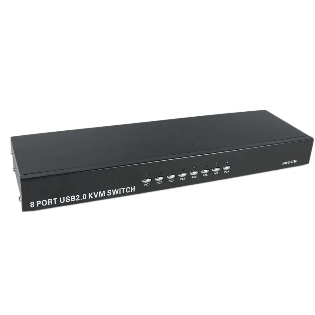 Hot 8 Ports External KVM Switch Box Universal USB 2.0 Manual Switcher Support For 1920 x 1440 VGA Splitter Adapter Dropshipping 4