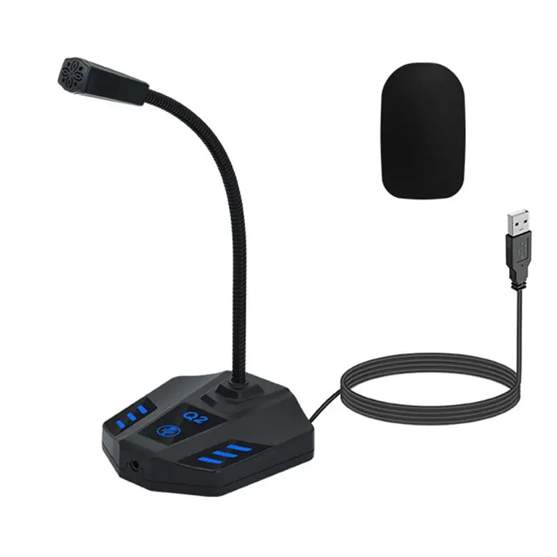 

Q2 Desktop Gooseneck Condenser Microphone XLR Conference Microphone For Meetings/Voice/Games